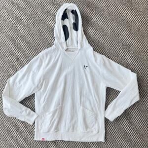 Chic Fil A Cow Hoodie White Embroidered Cow Design Pattern XL Double Pocket